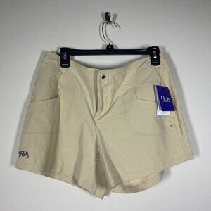 NWT! Huk Paupa Boy Performance Shorts Size L Beige Fishing Outdoors Sporty!